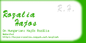 rozalia hajos business card